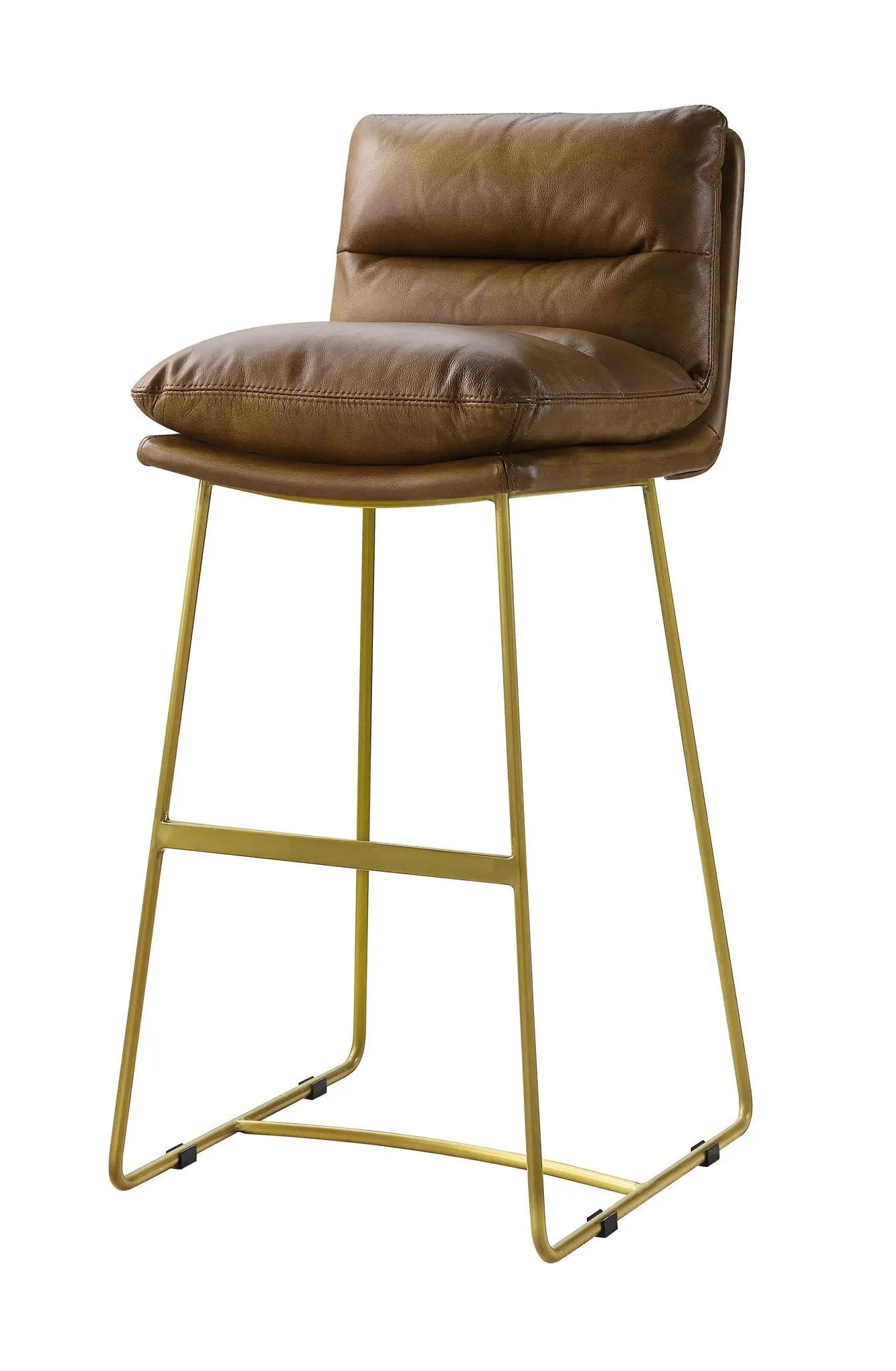 Alsey - Bar Chair - Saddle Brown Top Grain Leather by Unique Piece Furniture