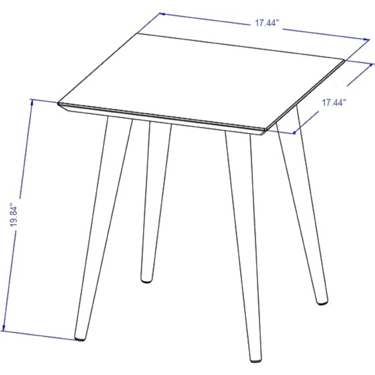 Utopia - Square End Table - White by HouseOfZazla