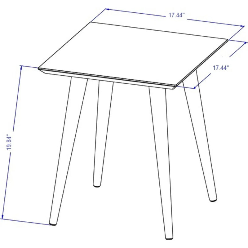 Utopia - Square End Table - White by HouseOfZazla