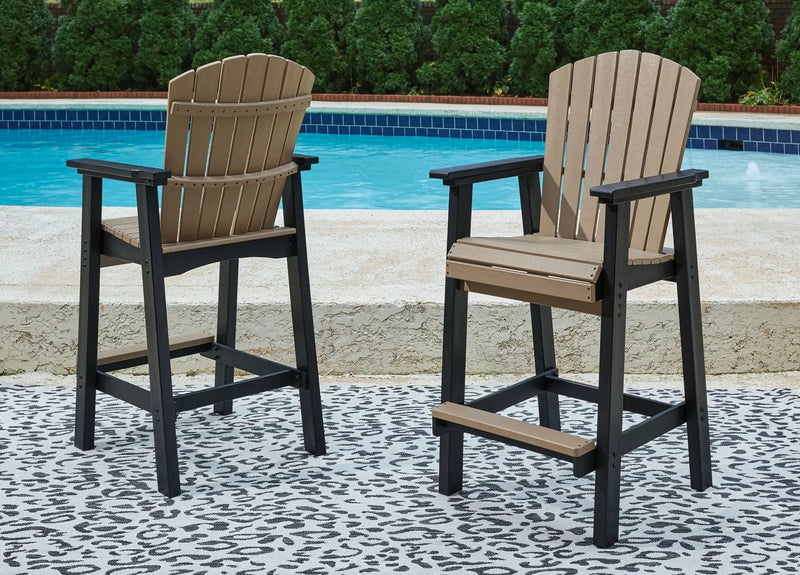 Fairen Trail - Tall Barstool (Set of 2) - Black / Driftwood by Unique Piece Furniture