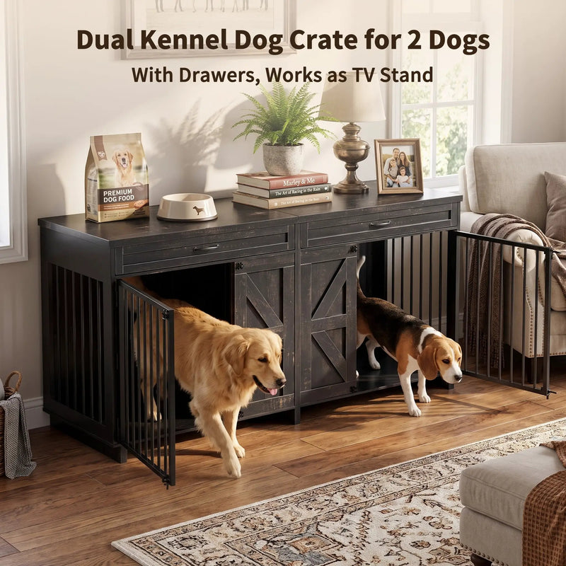 Dog Crate Furniture TV Stand by HouseOfZazla