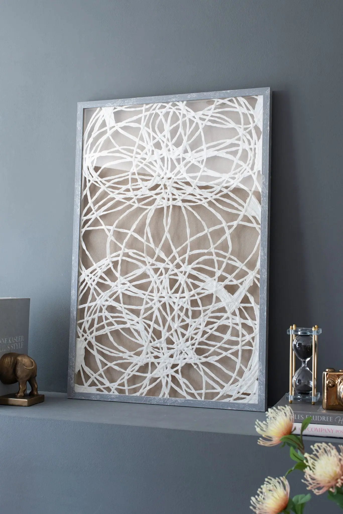 Leaf Shadow Box Wall Decor (Set of 2) - White / Gray by HouseOfZazla