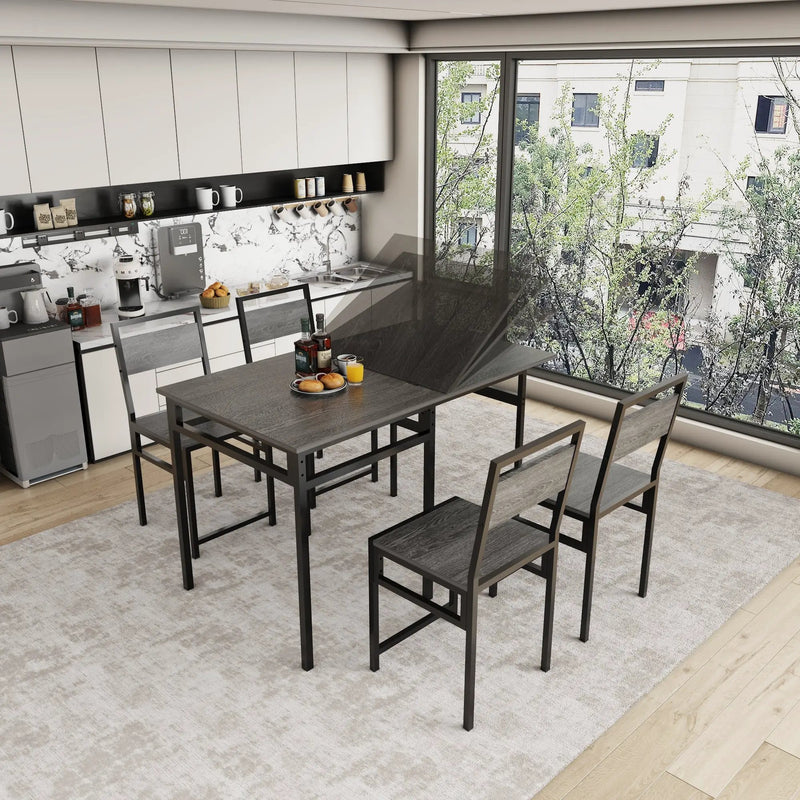 Extendable Dining Table Set with 4 Chairs by HouseOfZazla