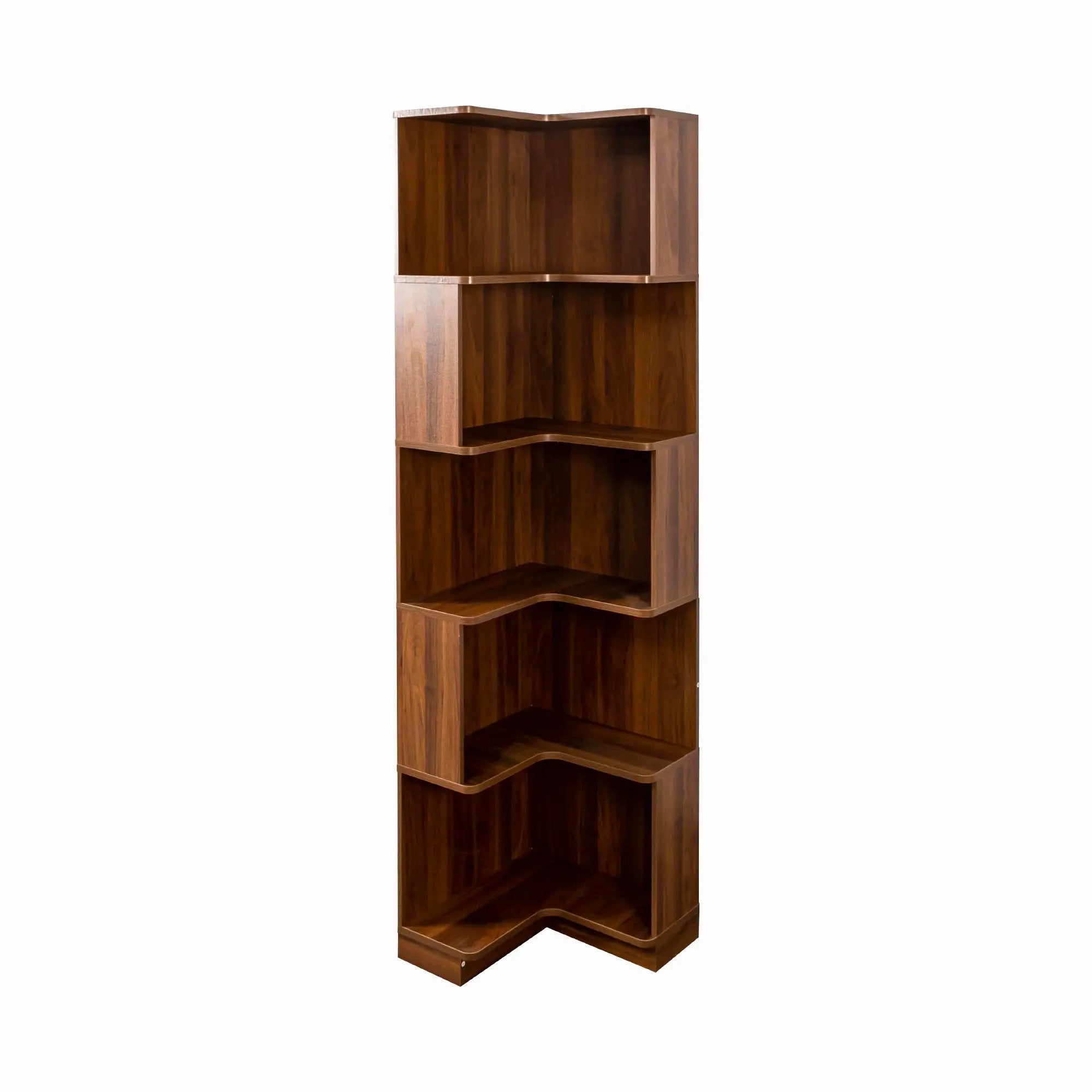 Corner Book Shelf - 5 Tier Corner Bookshelf by HouseOfZazla