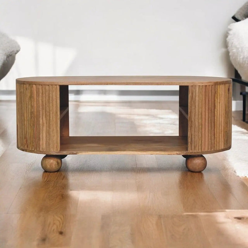 Soba - Ball Open Coffee Table - Oak by Unique Piece Furniture