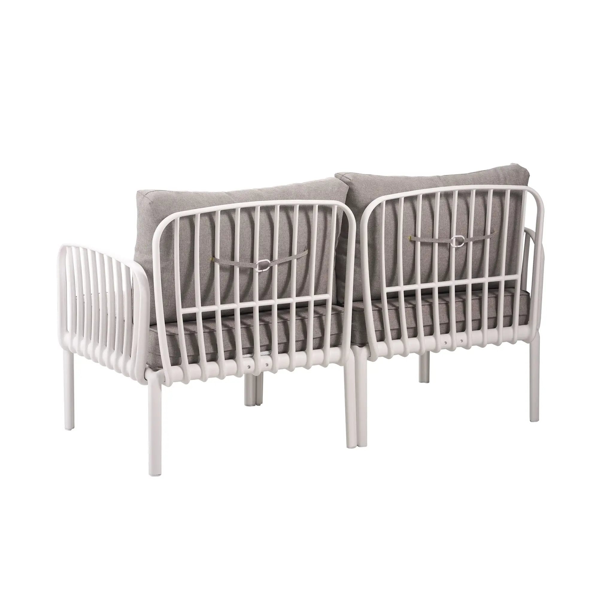 The Sleek All-Weather Resin Outdoor Loveseat and Coffee Table Set by HouseOfZazla