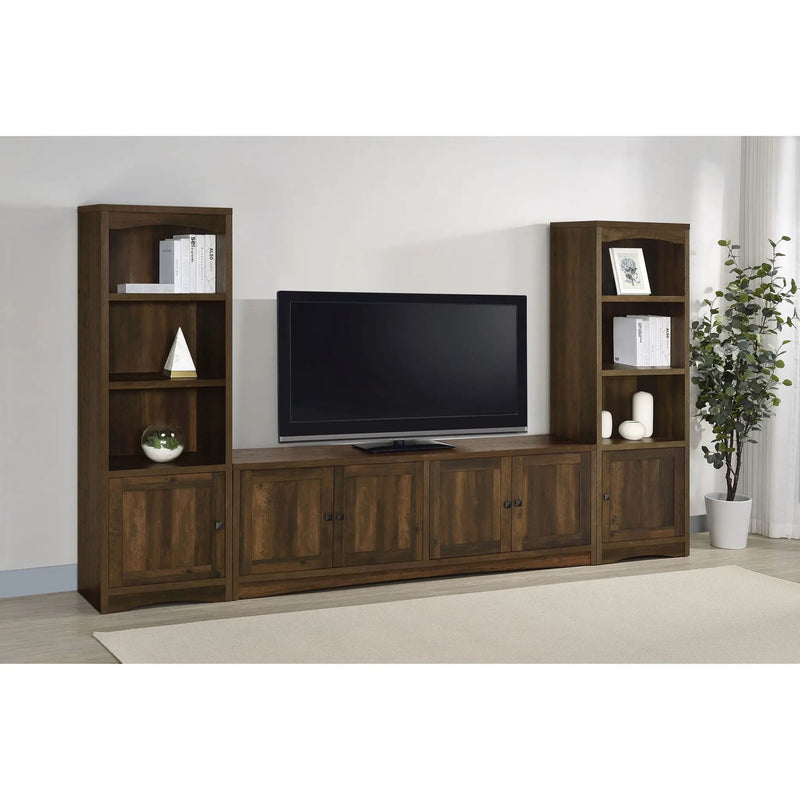 Lunetta - 3 Piece TV Stand With Media Towers - Pine Wood by HouseOfZazla