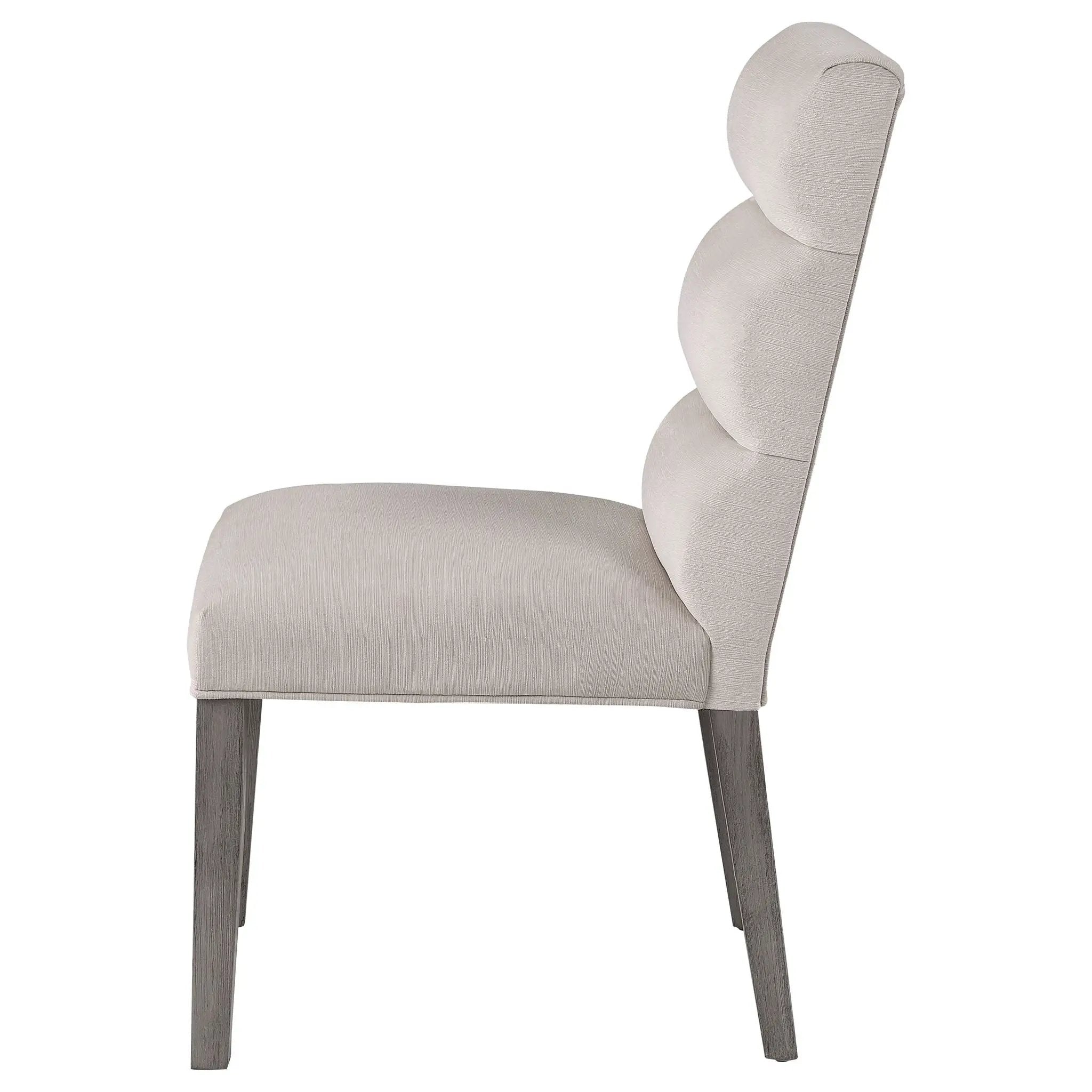 Carla Velvet Upholstered Dining Side Chair Stone (Set of 2) by Unique Piece Furniture