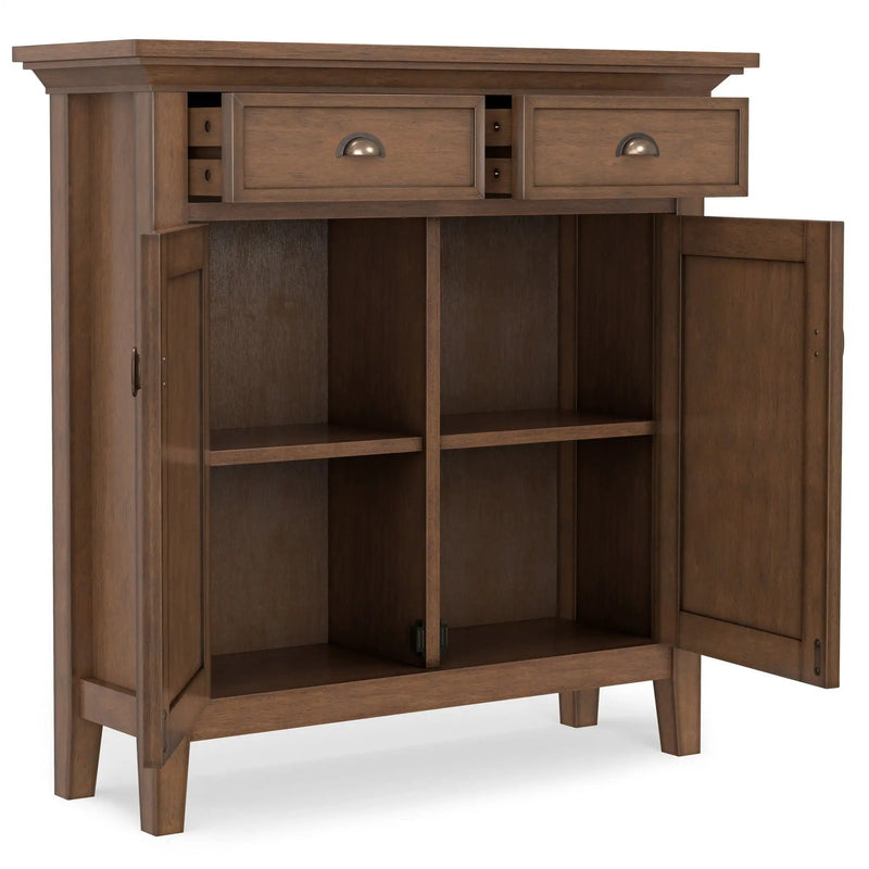 Redmond - Entryway Cabinet With Adjustable Shelves And Drawers - Brown by HouseOfZazla