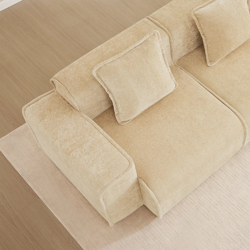 Streamlined Design Modular 3 Seat L Shape Sectional Sofa by HouseOfZazla