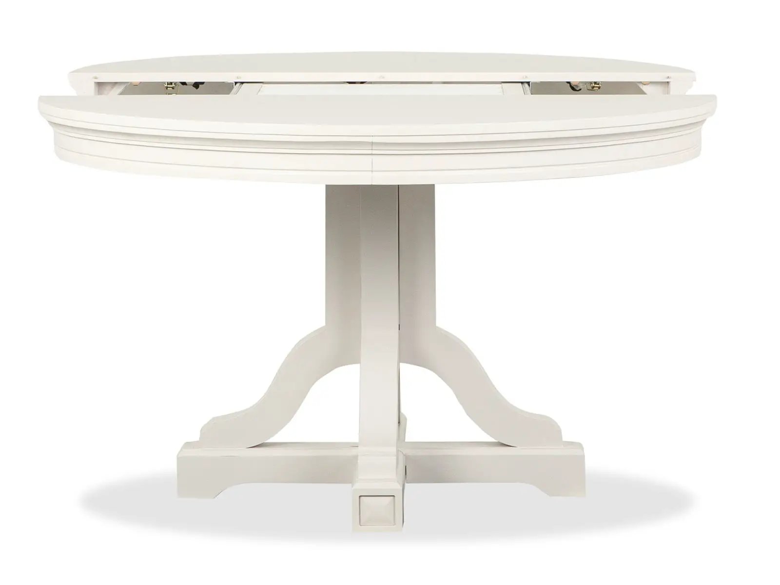 Willowbrook - Extendable 48" Round Dining Table - Egg Shell White by Unique Piece Furniture