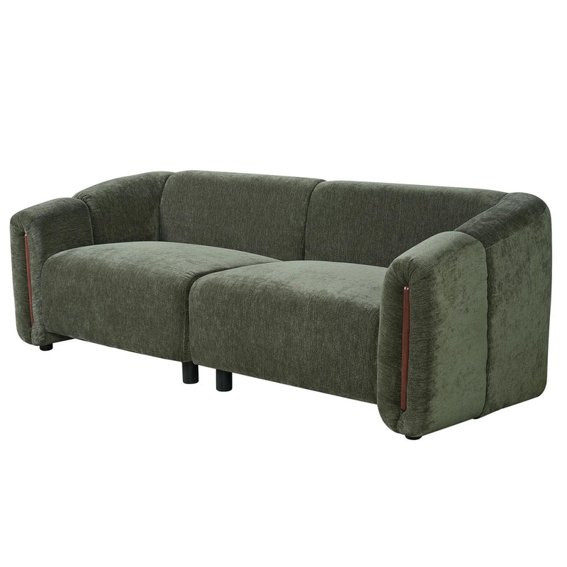87.4" Modern Minimalist Curved Block Sofa by HouseOfZazla