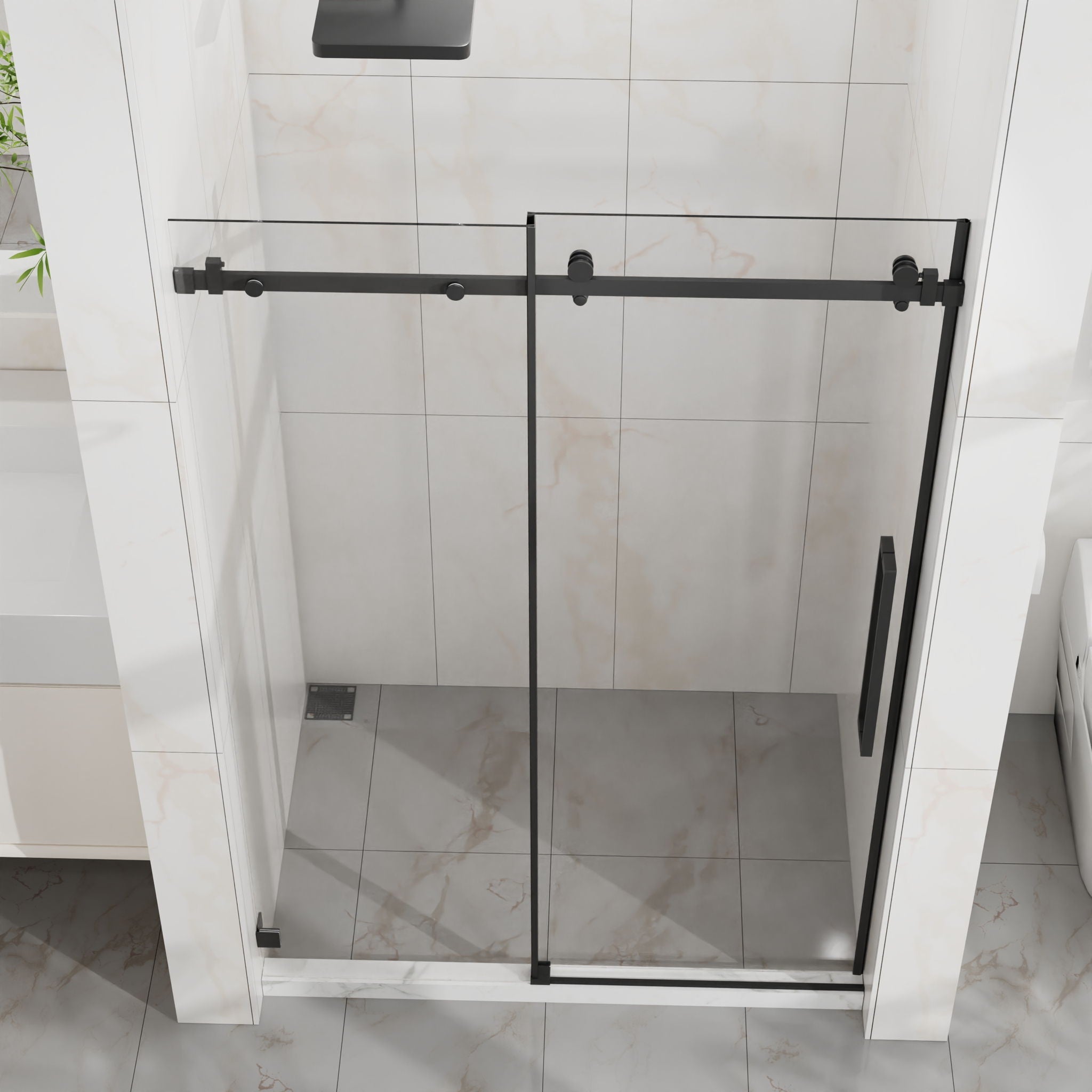 Frameless Tub Sliding Shower Door With Easy Clean Coating by HouseOfZazla