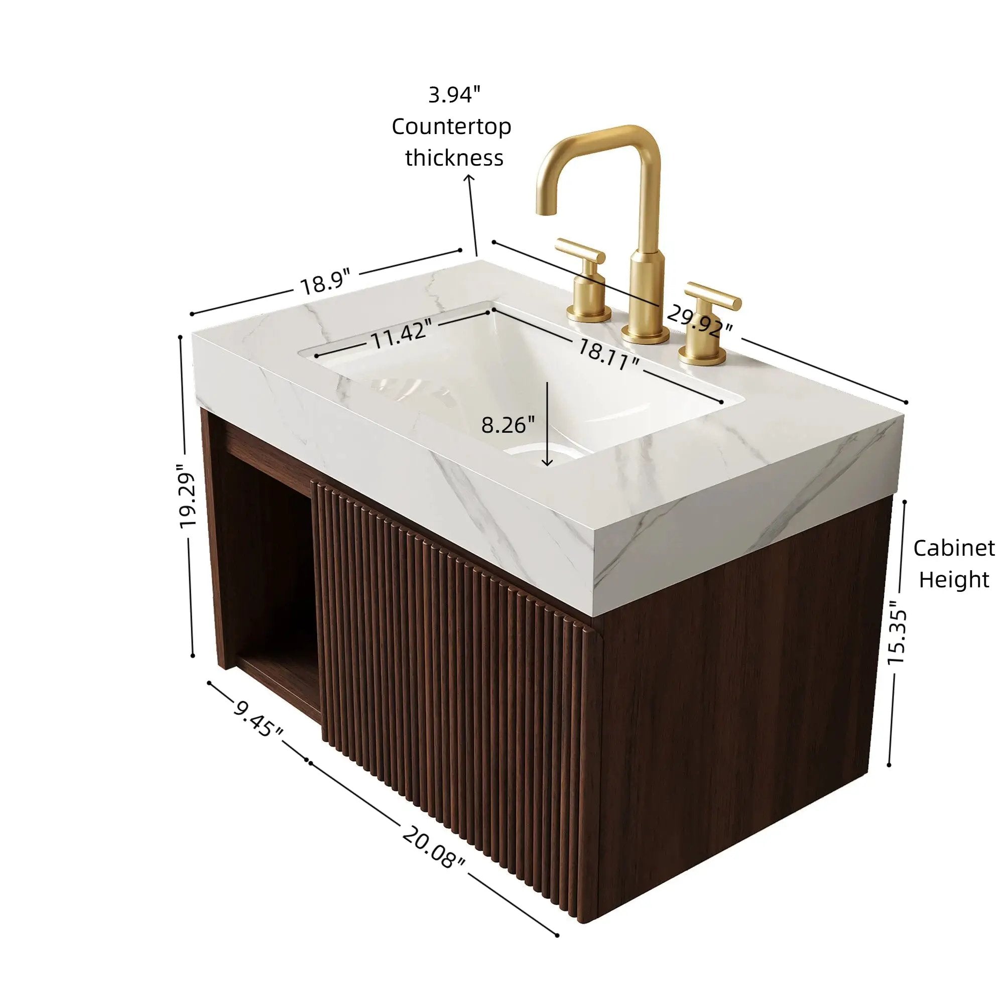 Eiden 30" Bathroom Vanity & Sink by HouseOfZazla