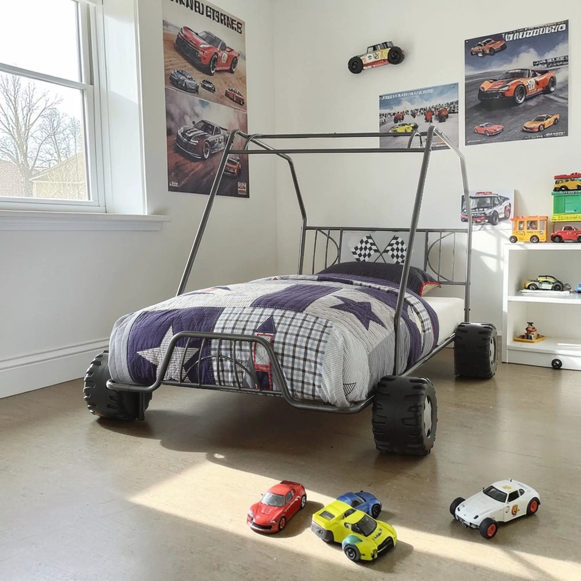Xander - Twin Go Kart Bed - Gunmetal by Unique Piece Furniture