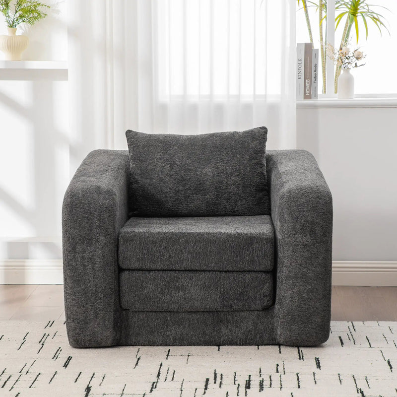 40" Foldable Single Sofa Bed with Armrest & Backrest by HouseOfZazla