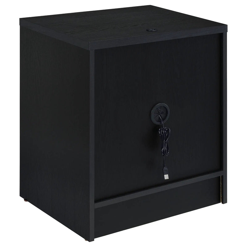Westpark 2-drawer Nightstand LED Lights and USB Black by Unique Piece Furniture