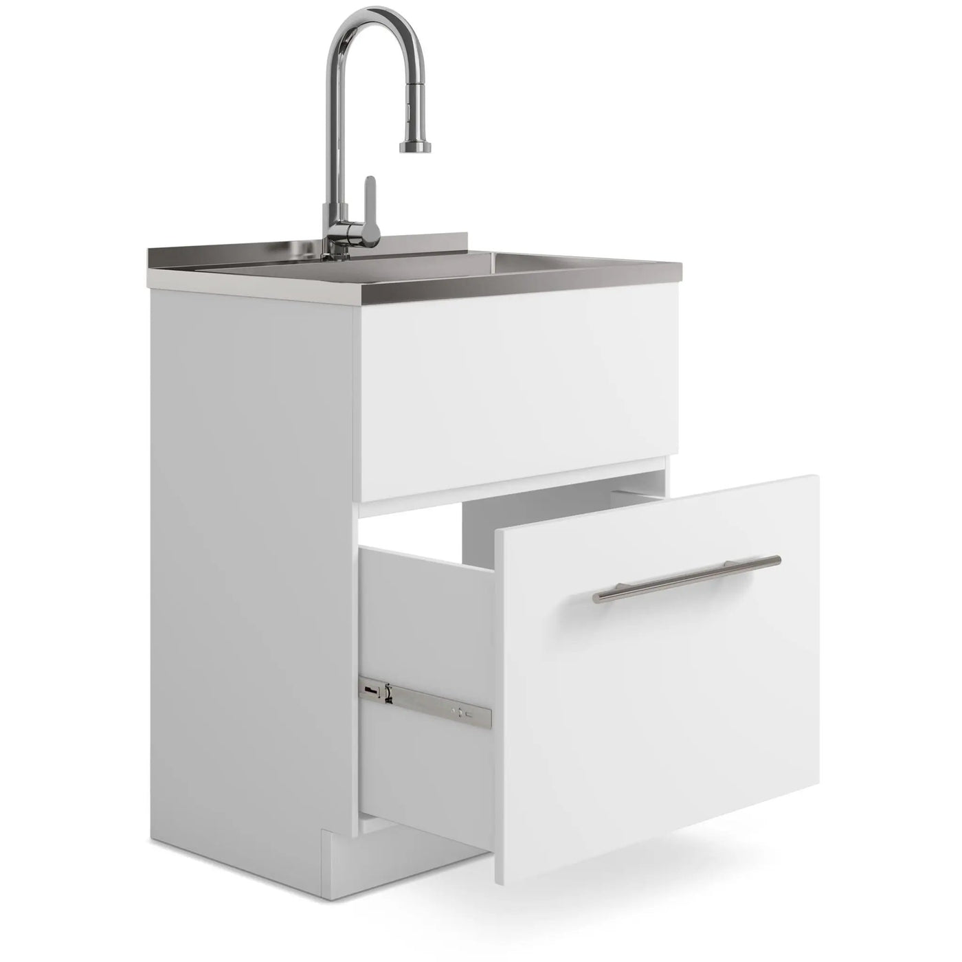Metro - Laundry Cabinet & Faucet And Stainless Steel Sink by Unique Piece Furniture