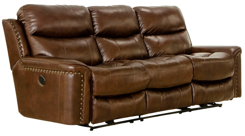 Ceretti - Power Reclining Sofa - Brown Italian Top Grain Leather Match by Unique Piece Furniture