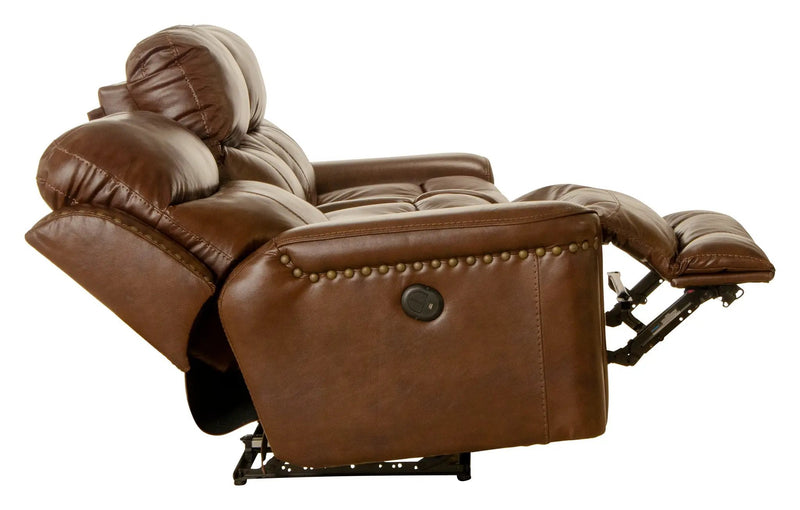 Ceretti - Power Reclining Sofa - Brown Italian Top Grain Leather Match by Unique Piece Furniture