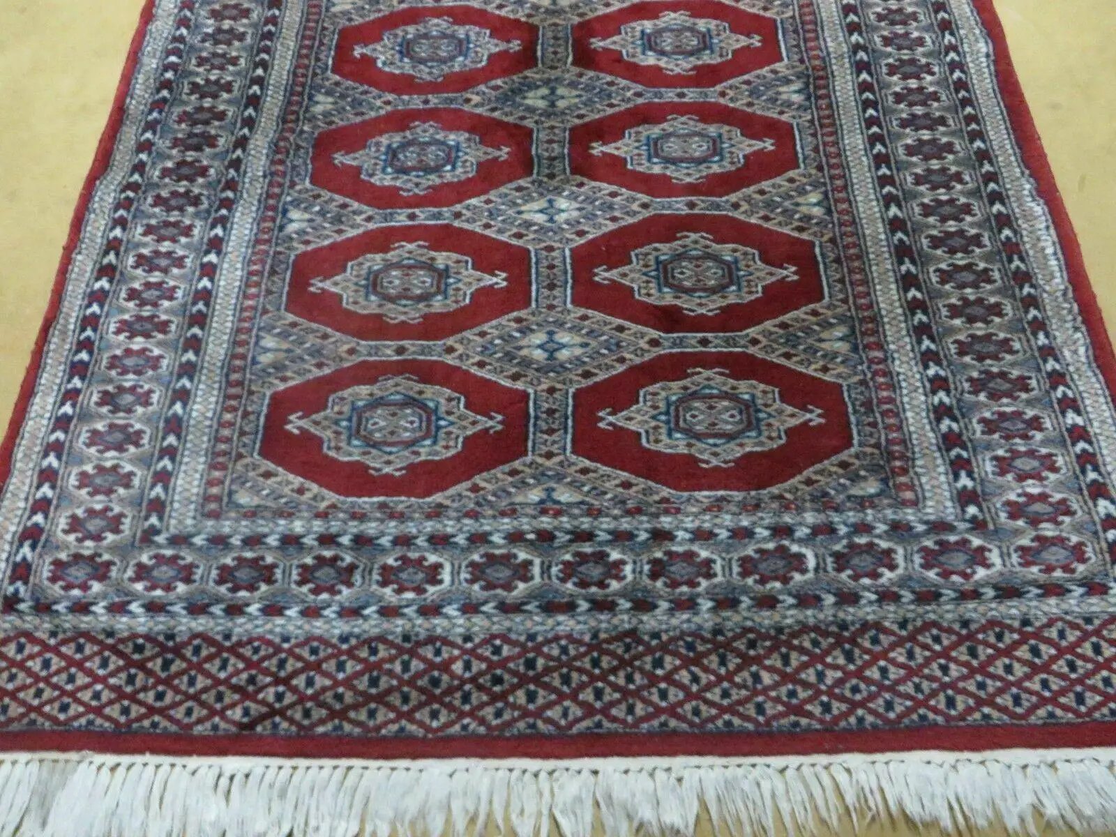 4' X 6' Vintage Handmade Pakistan Turkoman Bokhara Fine Woven Wool Rug Nice by Jewel Rugs