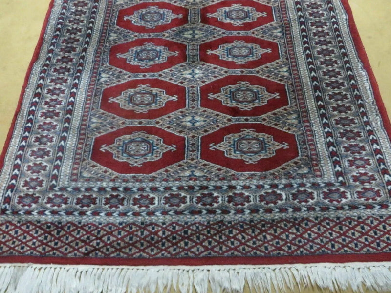 4' X 6' Vintage Handmade Pakistan Turkoman Bokhara Fine Woven Wool Rug Nice by Jewel Rugs