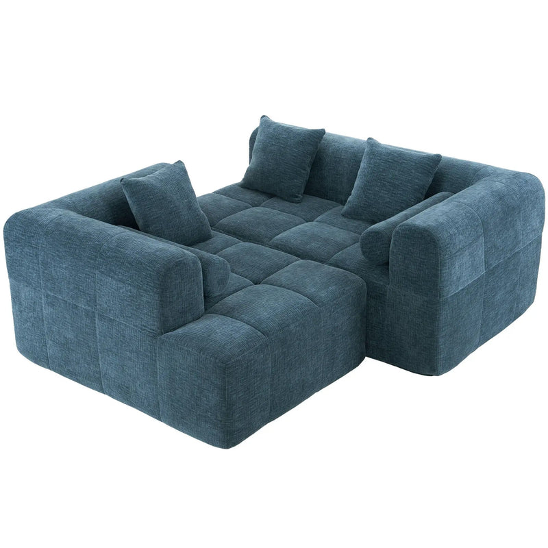 Sectional Free Combined Sofa With 2 Side Pockets by HouseOfZazla