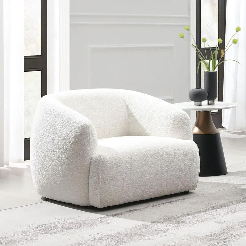 Lucifer - Chair - White Shimmer Chenille by Unique Piece Furniture
