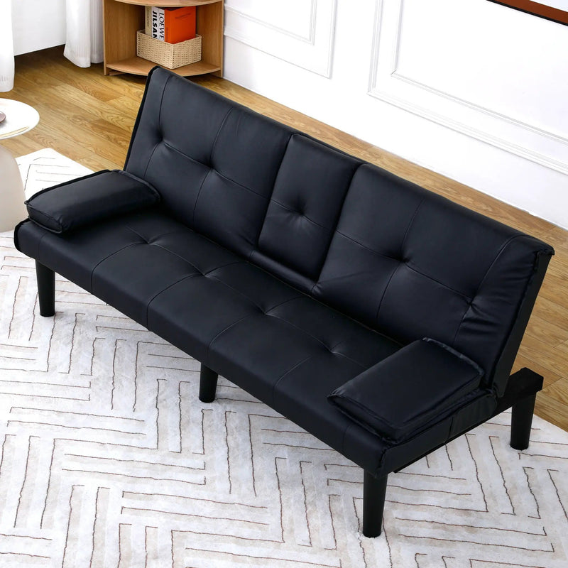 Sofa Bed With Foldable Design And Cup Holder by HouseOfZazla