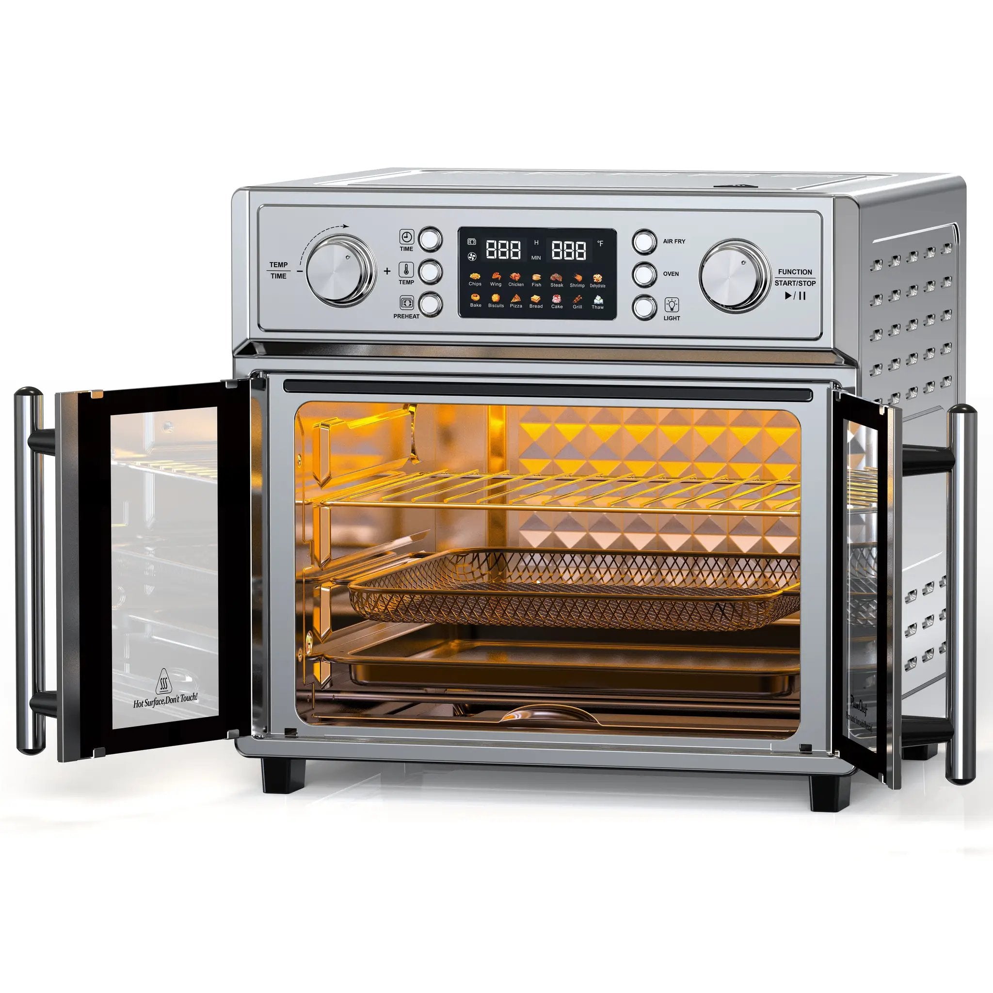 PlumChef 26QT Large Capacity French Double-Door Air Fryer Convection Toaster Oven by HouseOfZazla