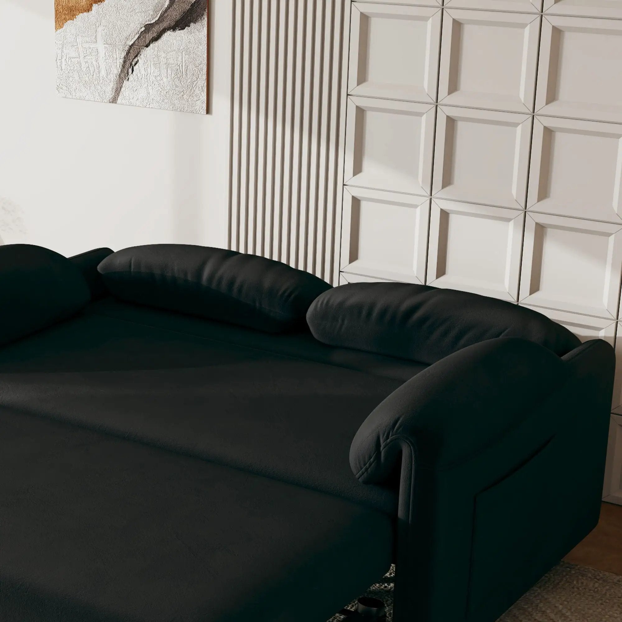 Sofa, Dual Purpose Lounge With Retractable Queen Size Bed by Unique Piece Furniture