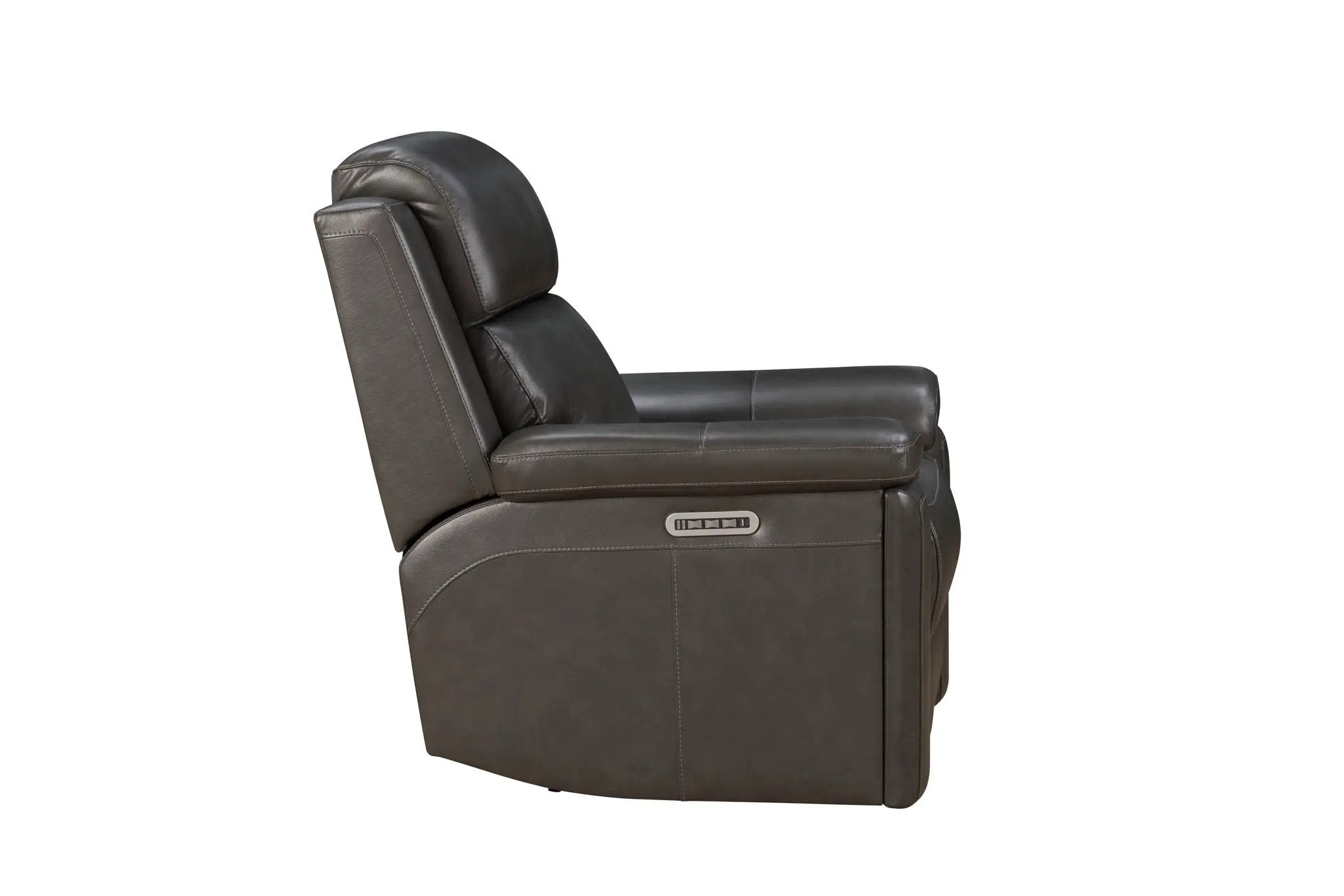 Leon - Power Recliner With Power Headrest, Power Lumbar, Heat And Massage - Smokey Gray by Unique Piece Furniture
