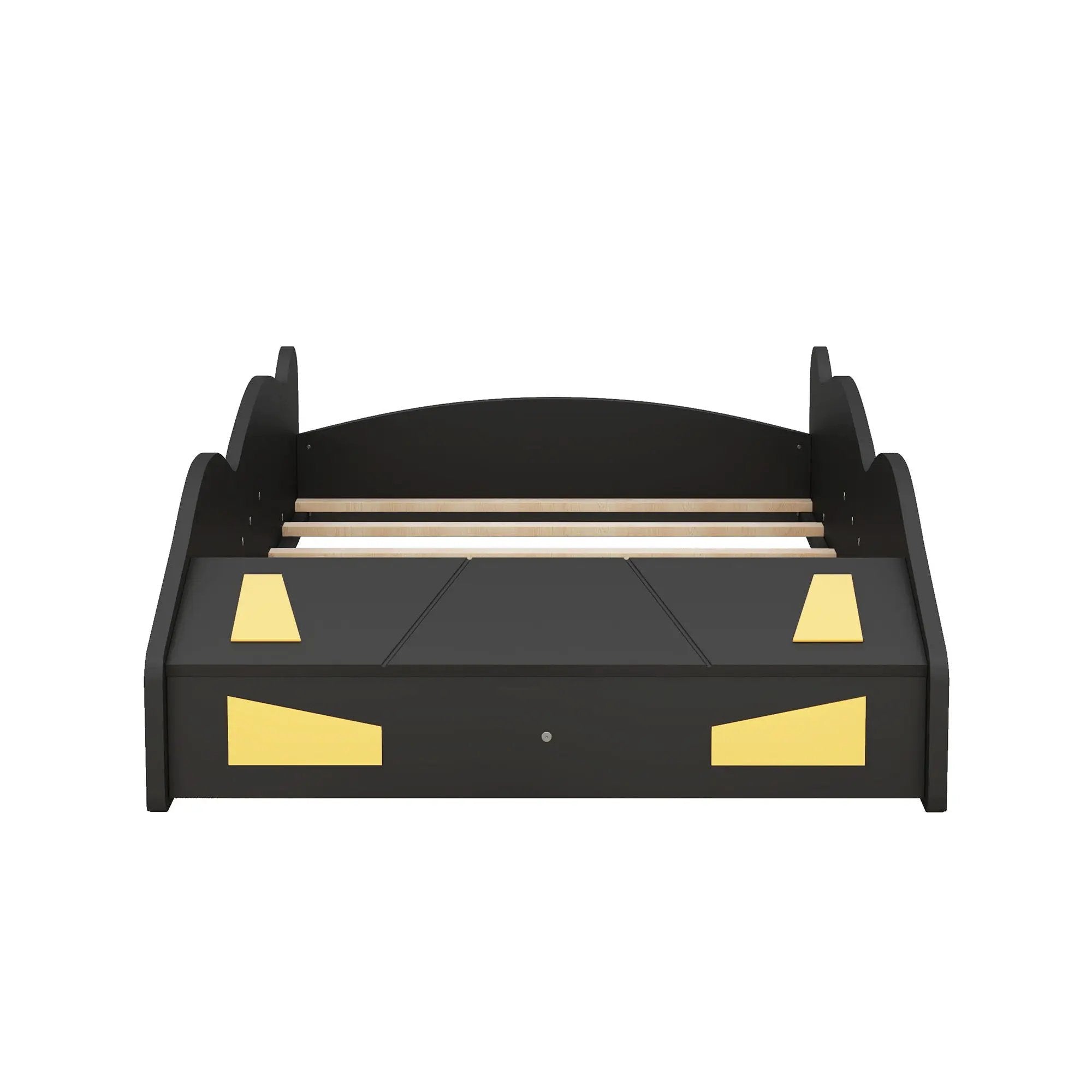 Race Car Shaped Platform Bed With Wheels And Storage by HouseOfZazla