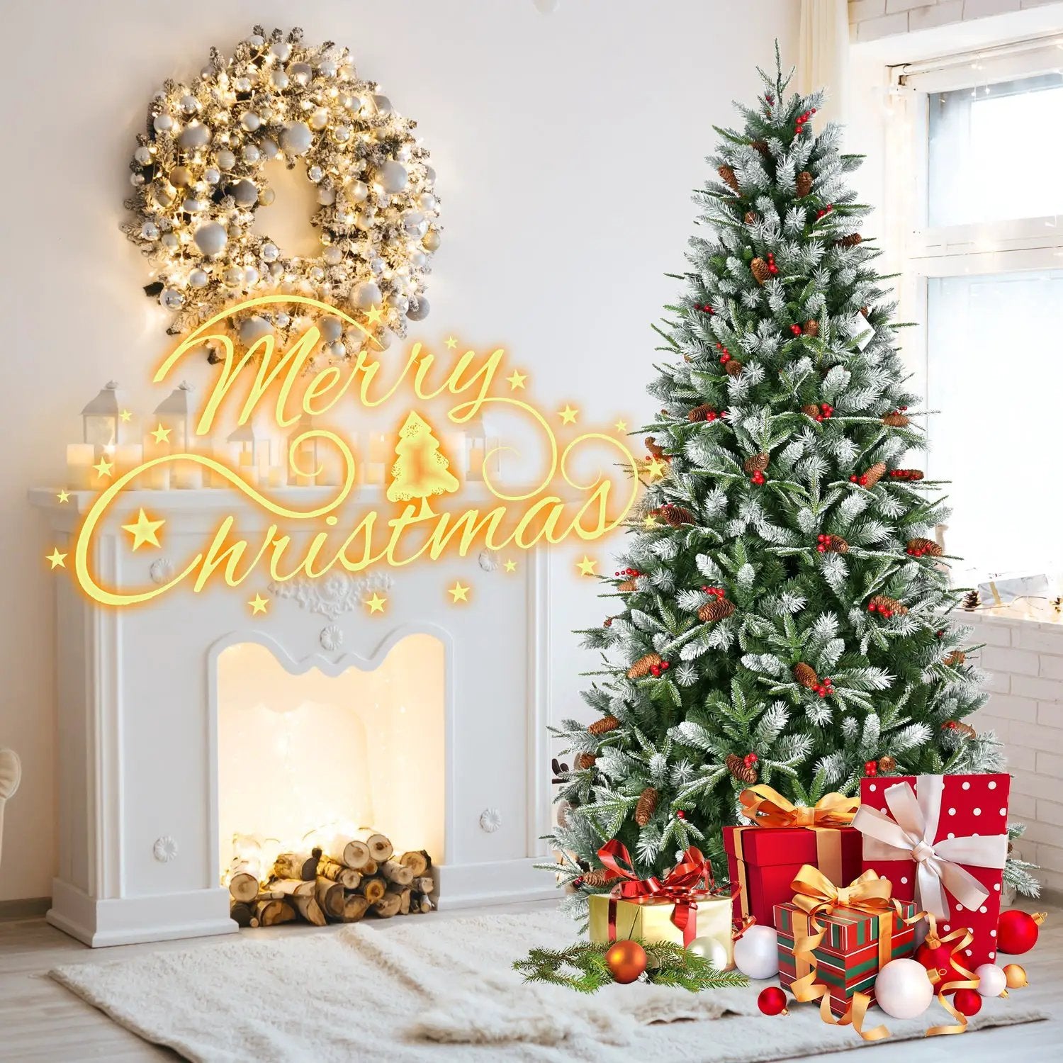 8Ft Christmas Tree with 2850 Tips by HouseOfZazla