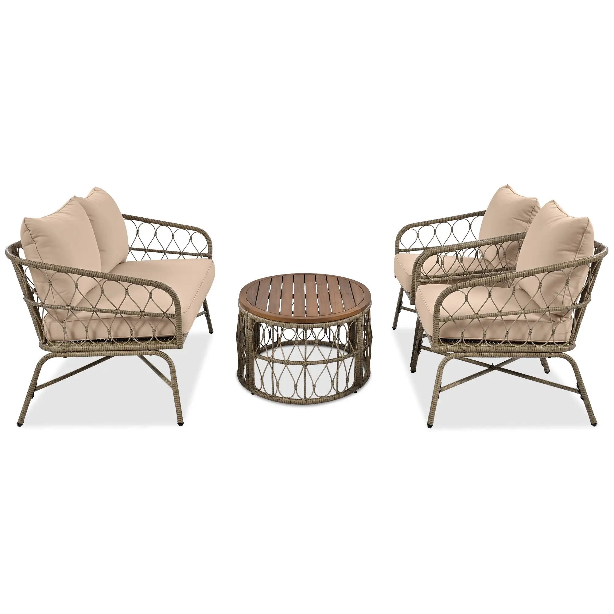 Bohemia-Inspired 4-Person Outdoor Seating Group With Removable Cushions by HouseOfZazla