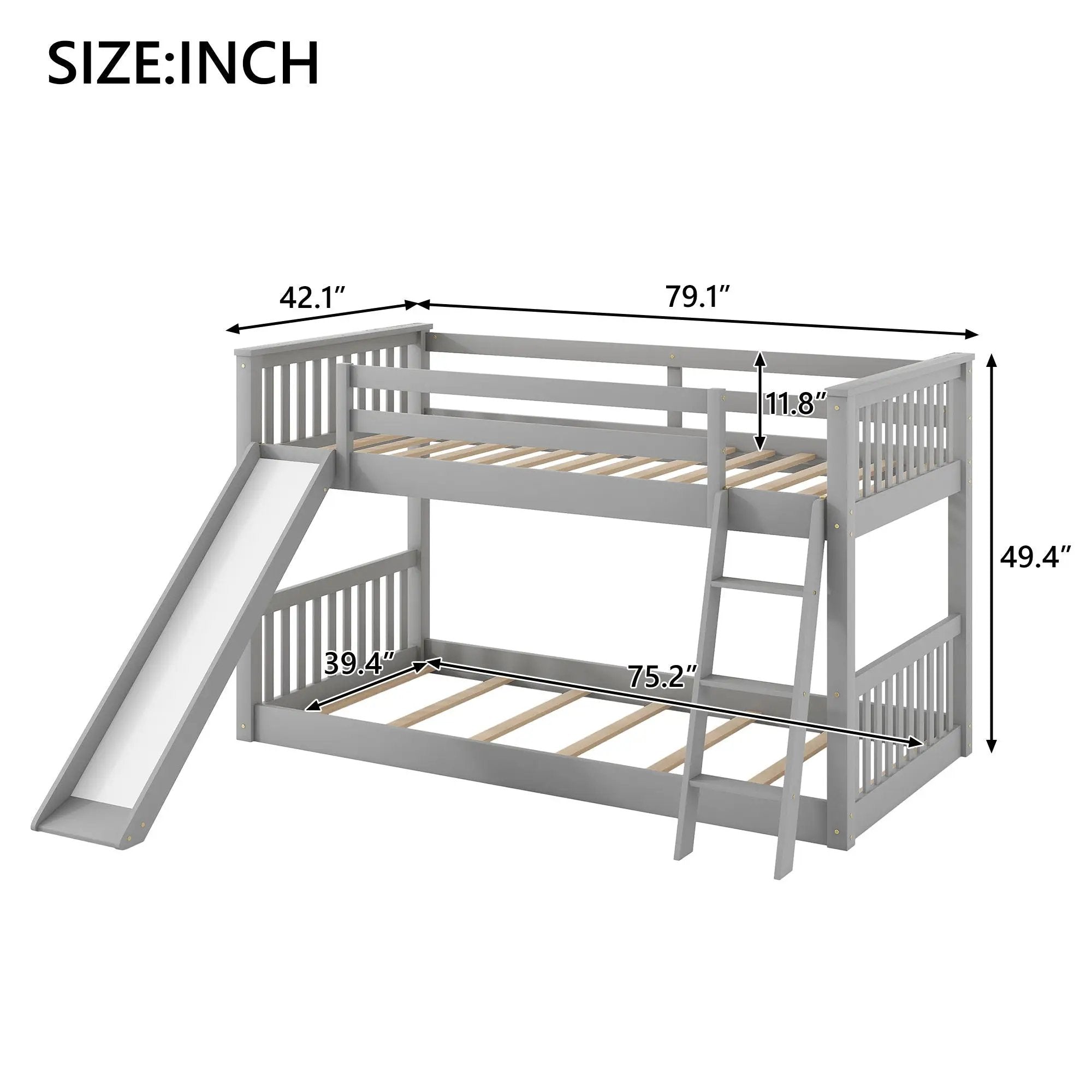 Bunk Bed & Convertible Slide And Ladder by HouseOfZazla
