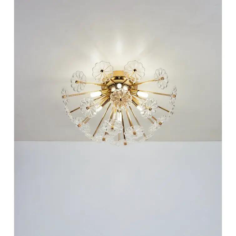 Gold Flush Mount Ceiling Light by HouseOfZazla