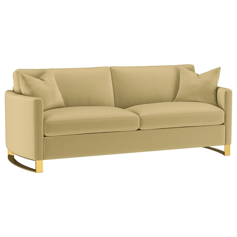 Corliss Upholstered Curved Track Arm Sofa Camel by Unique Piece Furniture