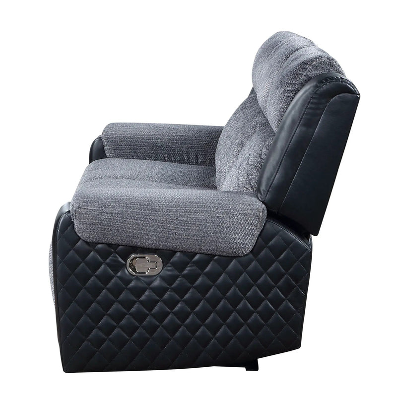 Alicia - Reclining Sofa - Gray / Black by HouseOfZazla