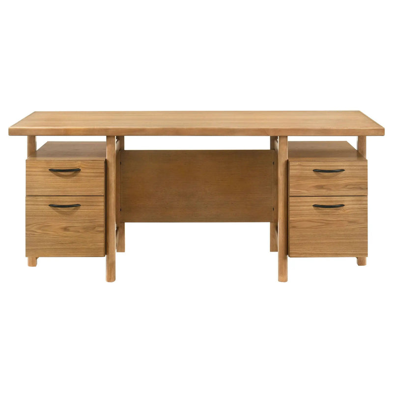 Roldan 69-inch 4-drawer Computer Desk with File Drawer Light Ash by Unique Piece Furniture