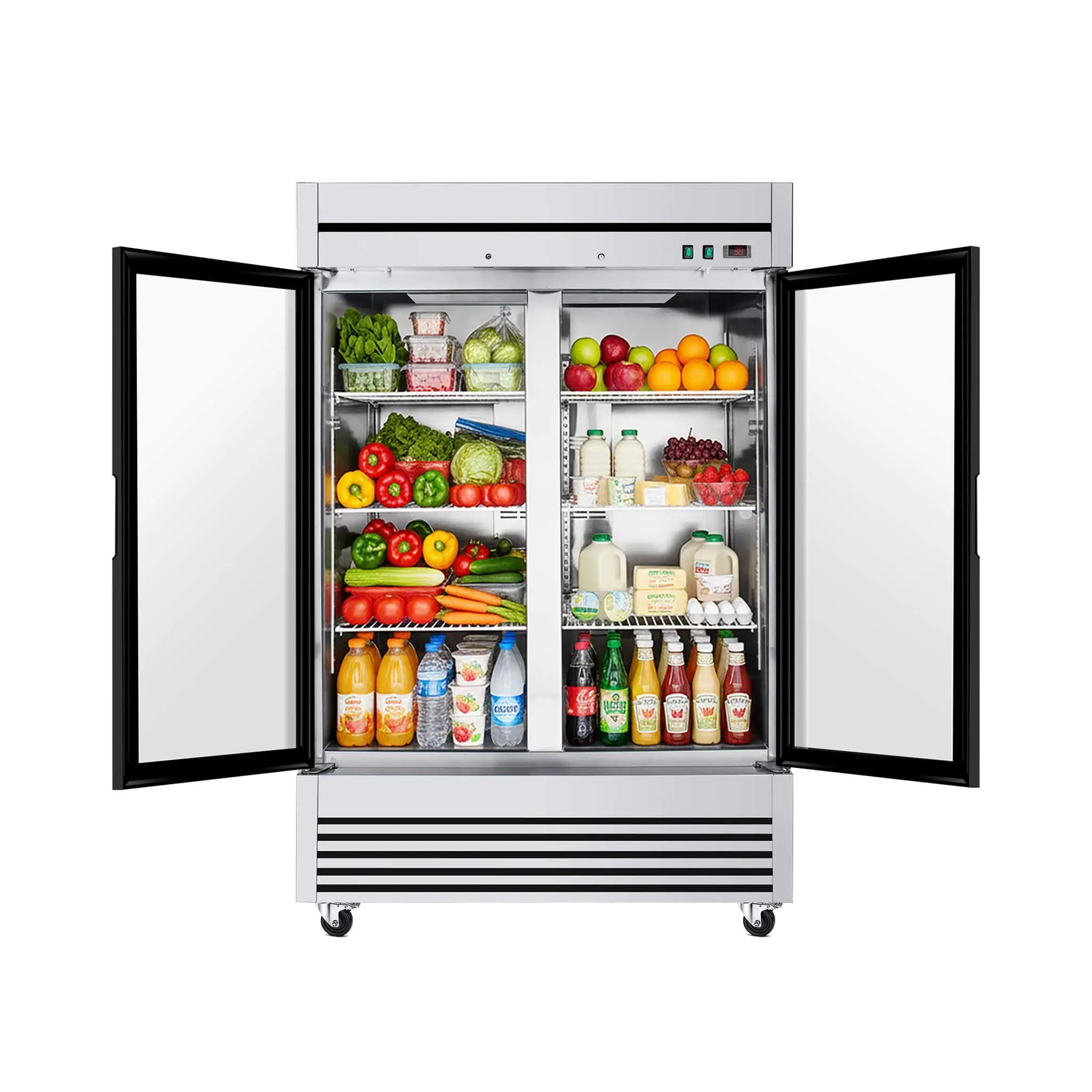 49-Inch Upright Commercial Reach-In Display Refrigerator (SAK16785) by SAKSBY WHOLESALE