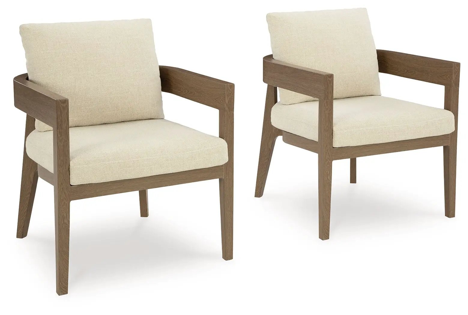 Serene Bay - Arm Chair With Cushion (Set of 2) - Dark Brown / White by Unique Piece Furniture
