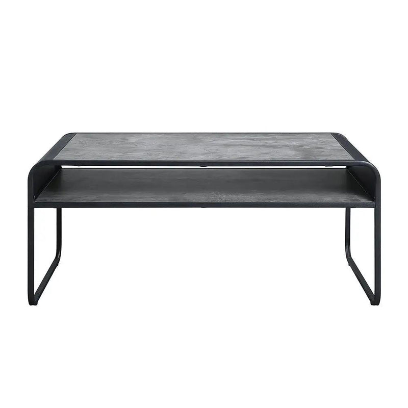 Raziela - Coffee Table - Concrete Gray & Black by Unique Piece Furniture