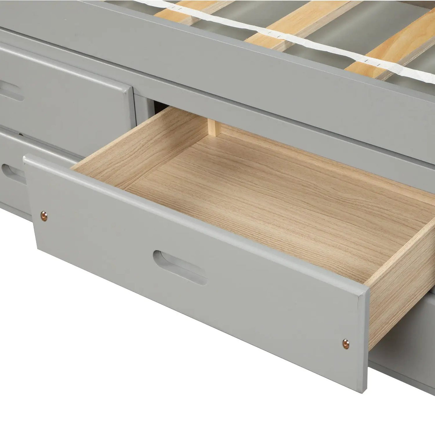 Platform Storage Bed Solid Wood Bed With 6 Drawers by HouseOfZazla