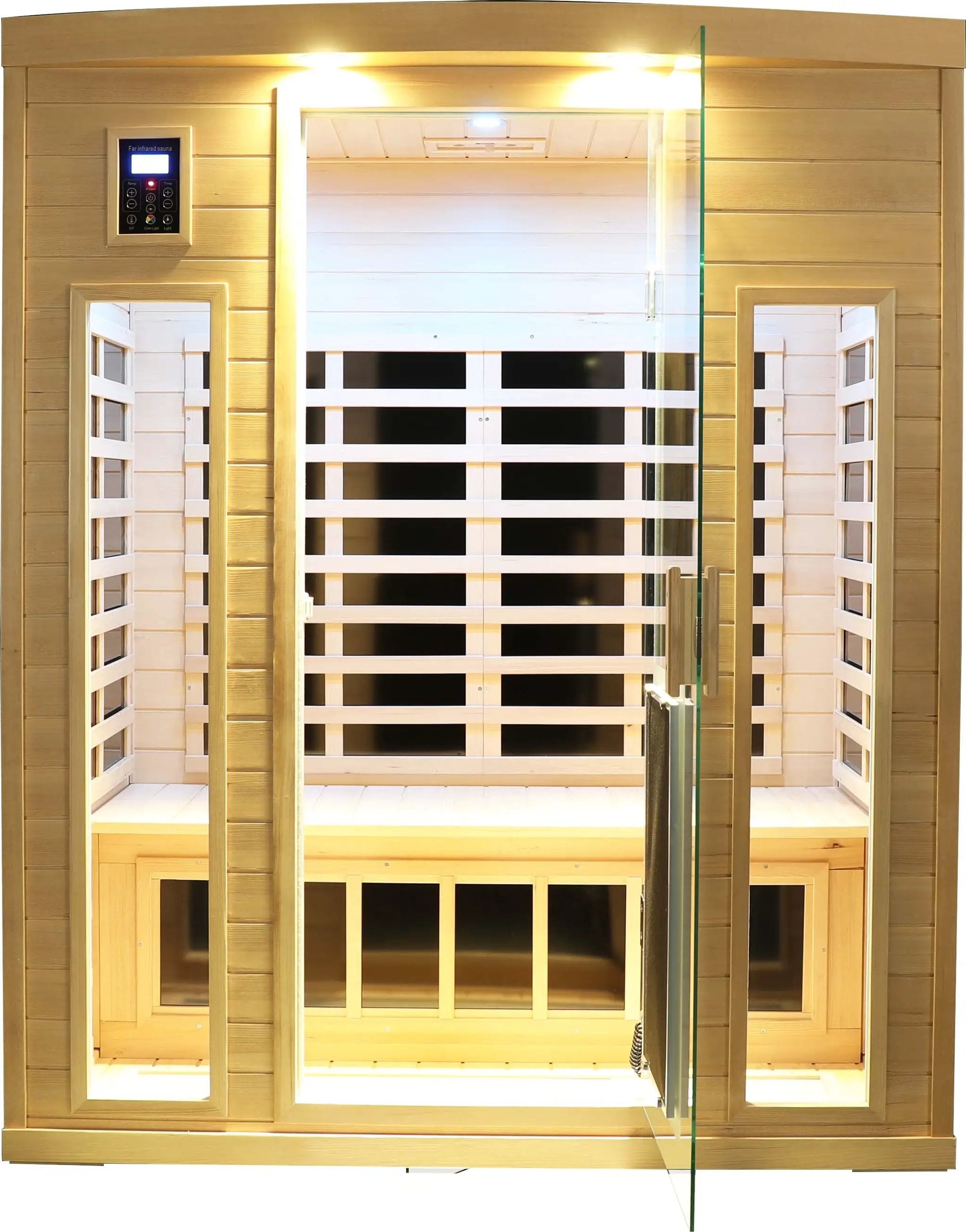 Low EMF Three person Far infrared sauna room (Front & Rear) by HouseOfZazla