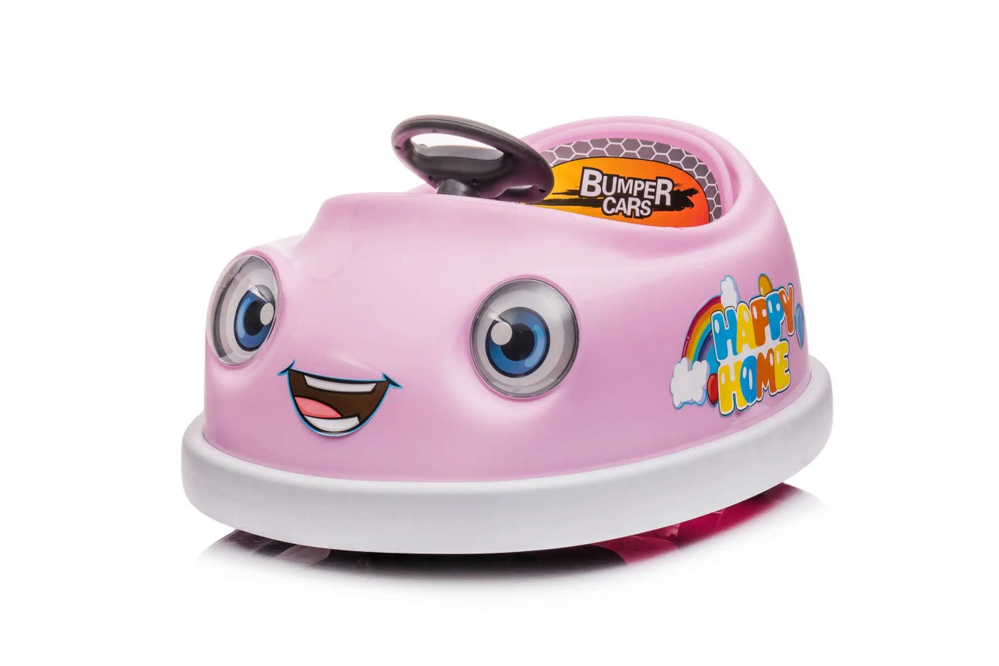 Bumper Car For Kids, 12V Dual Drive 1-6 Years Old Children's Electric Car With Pushrod Dinner Plate USB Bt Music Rocking Horse Mode Anti-Collision Bumper Ride On Car by HouseOfZazla