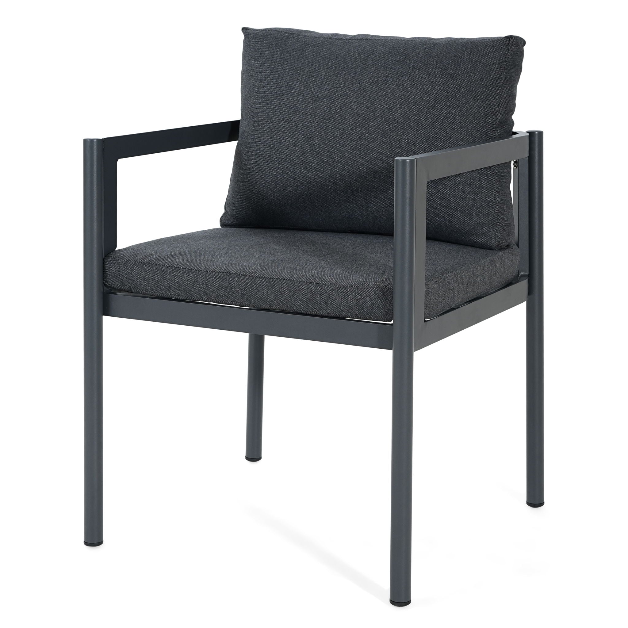7 Piece Outdoor Dining Set With Table And 6 Chairs - Black / Gray / Teak by HouseOfZazla
