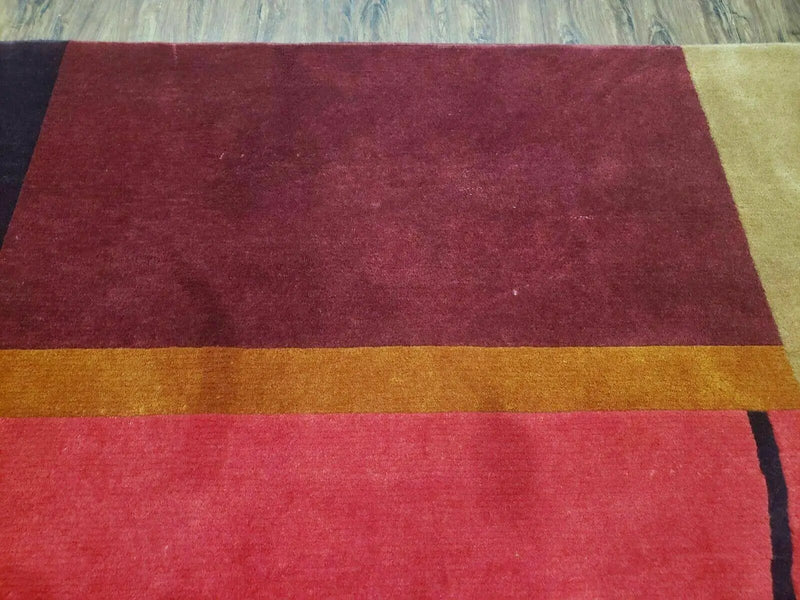 8' X 10' Tibetan Nepal Art Deco Hand Knotted Wool Rug Modern Contemporary Nice by Jewel Rugs