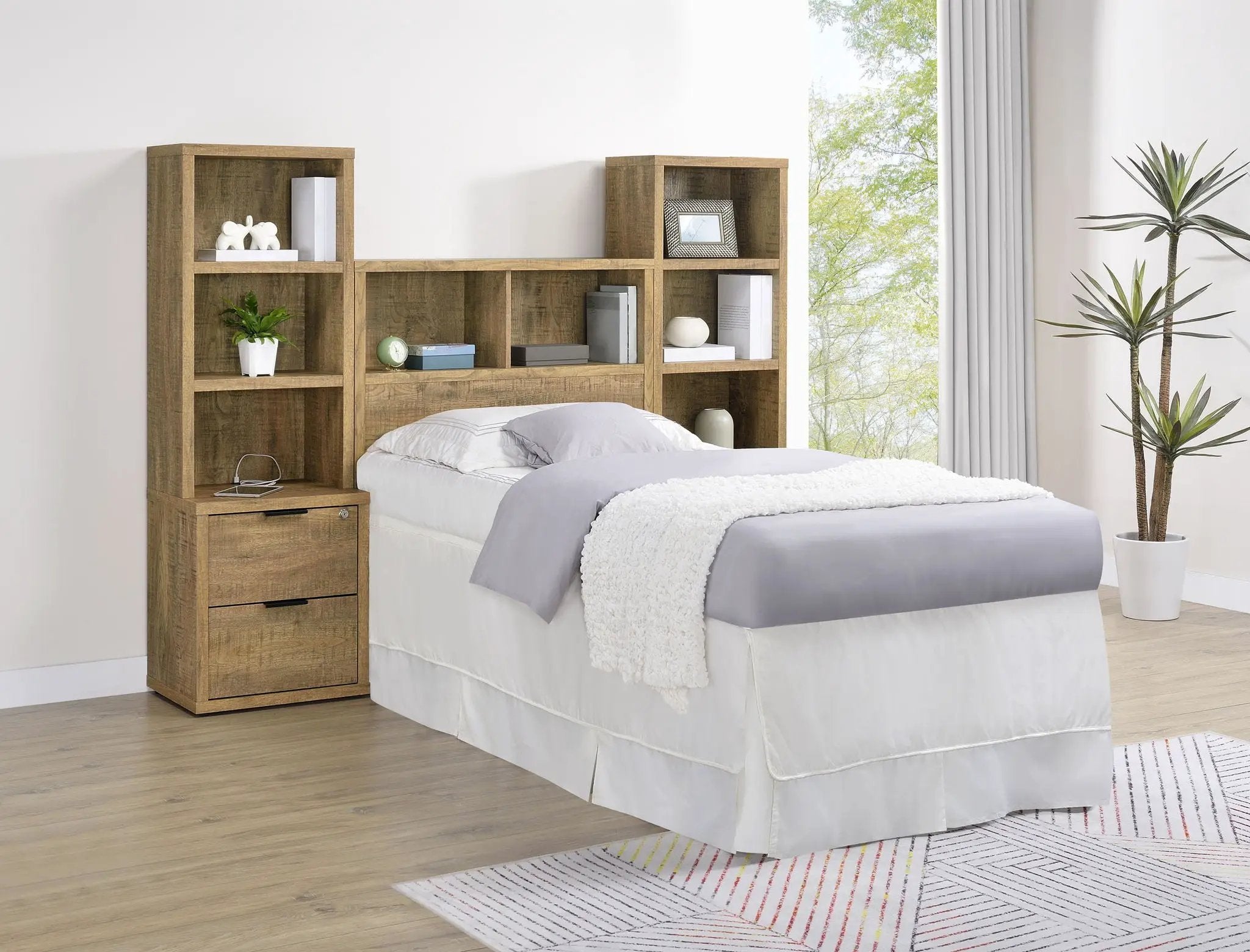 Westpark 3-piece Twin Bedroom Set Bookcase Headboard Mango by Unique Piece Furniture