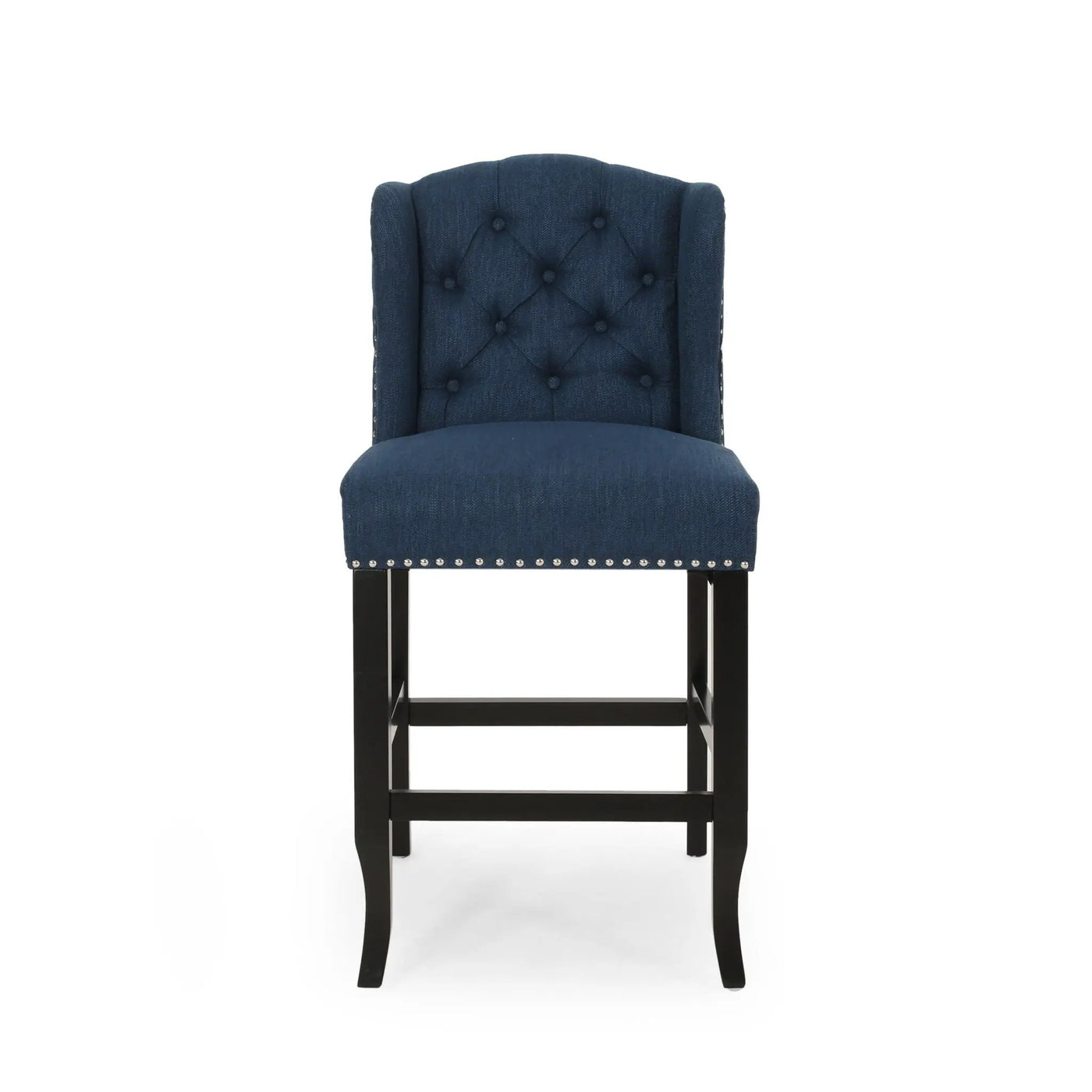 Vienna Fabric Tufted Counter Stool With Nailhead Accents (Set of 2) by HouseOfZazla